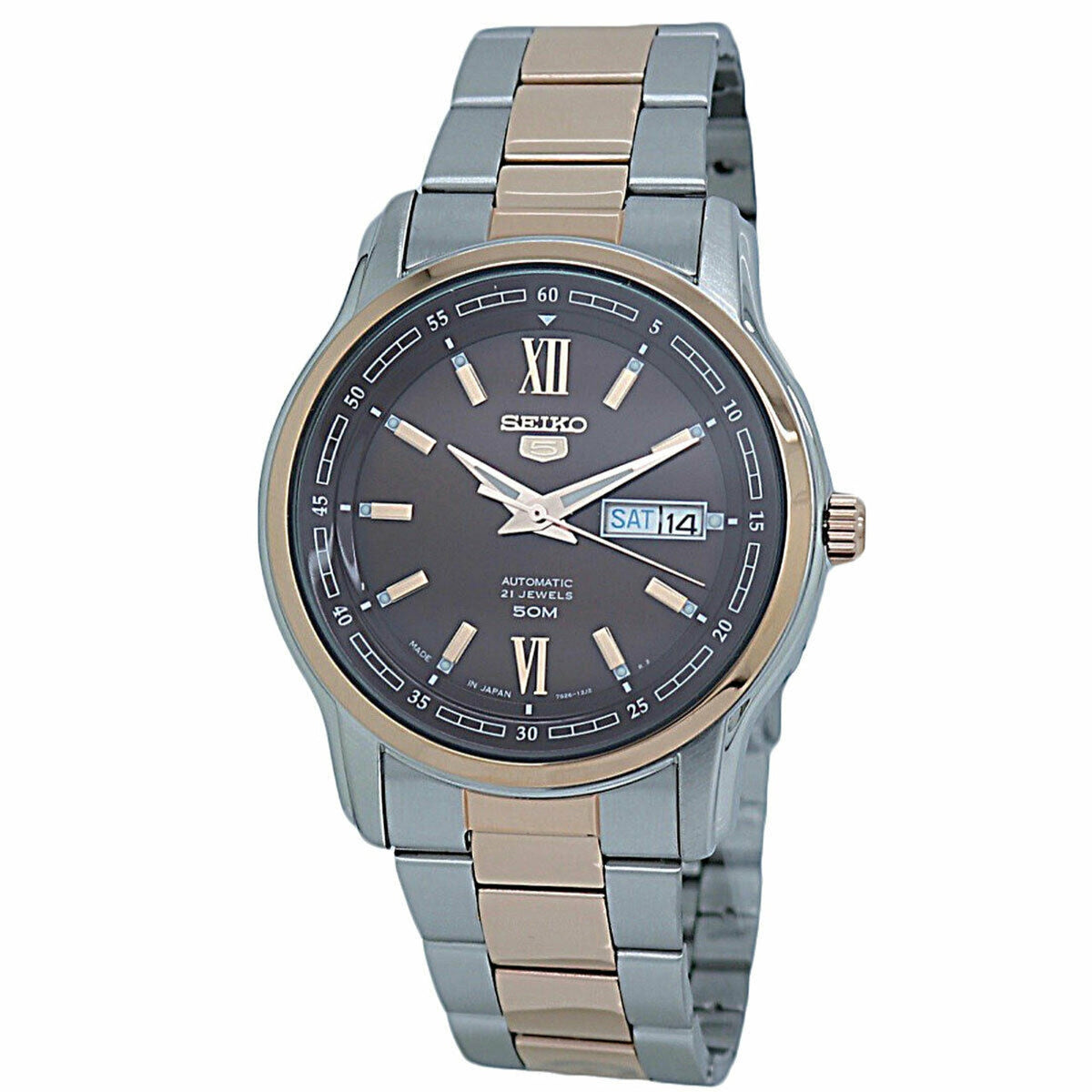 Seiko Men&#39;s SNKP18 Seiko 5 Two-Tone Stainless Steel Watch