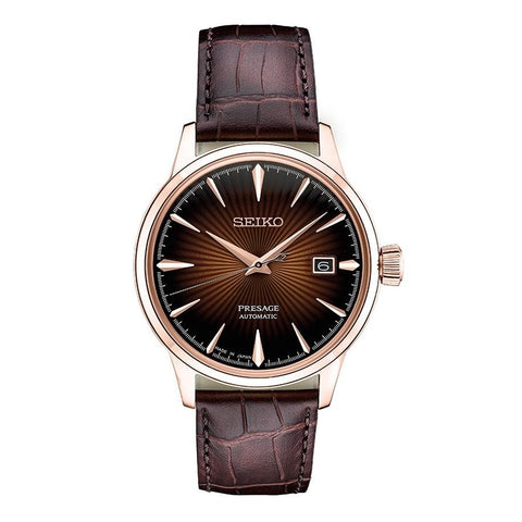 Seiko Men's SRPB46 Presage Brown Leather Watch