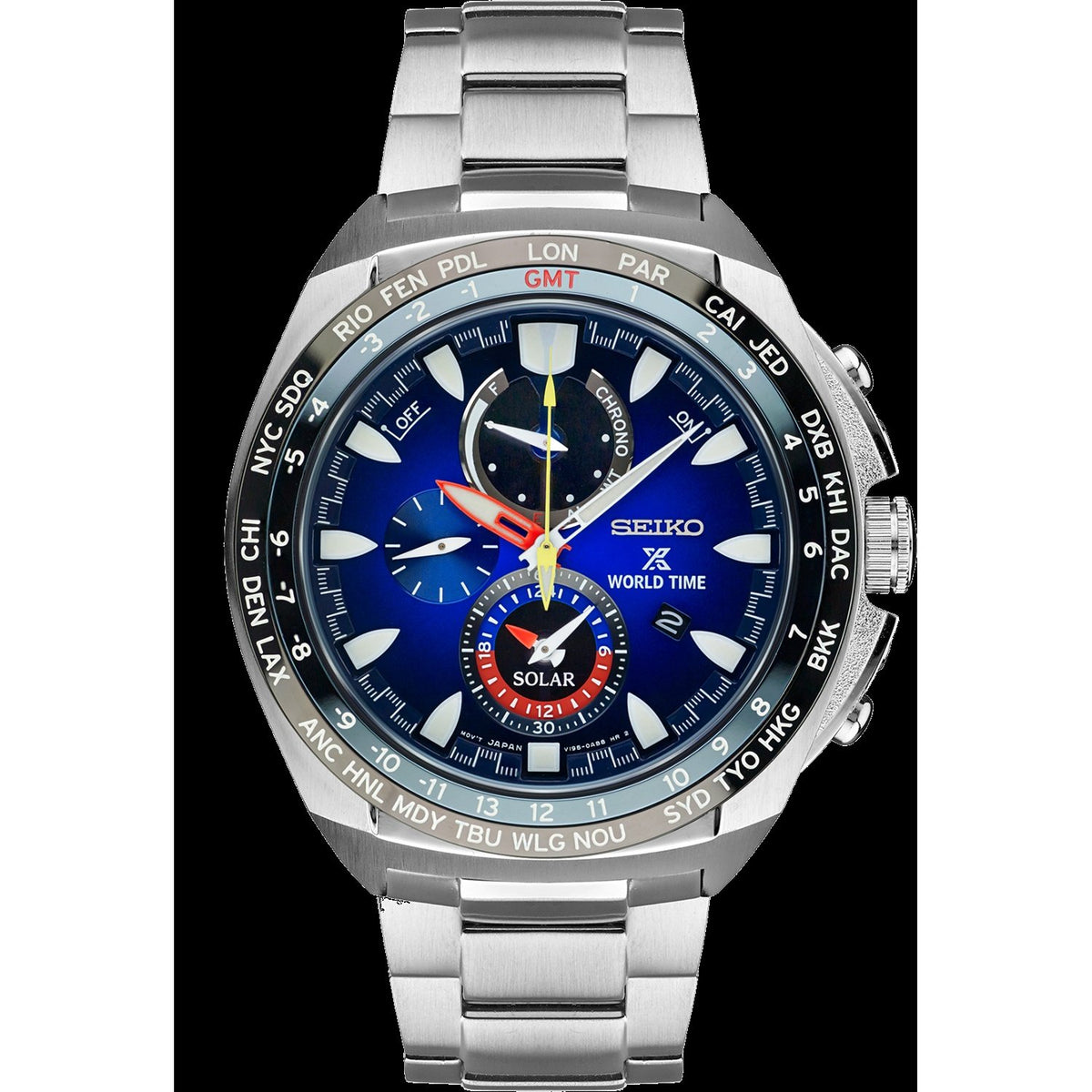 Seiko Men&#39;s SSC549 Prospex Chronograph Stainless Steel Watch