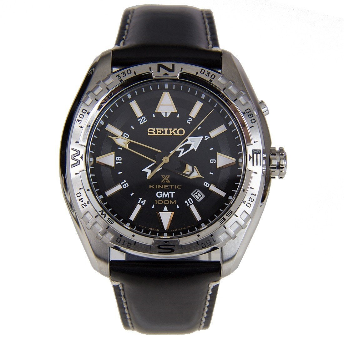 Seiko Men s SUN053 Prospex Black Leather Watch Bezali