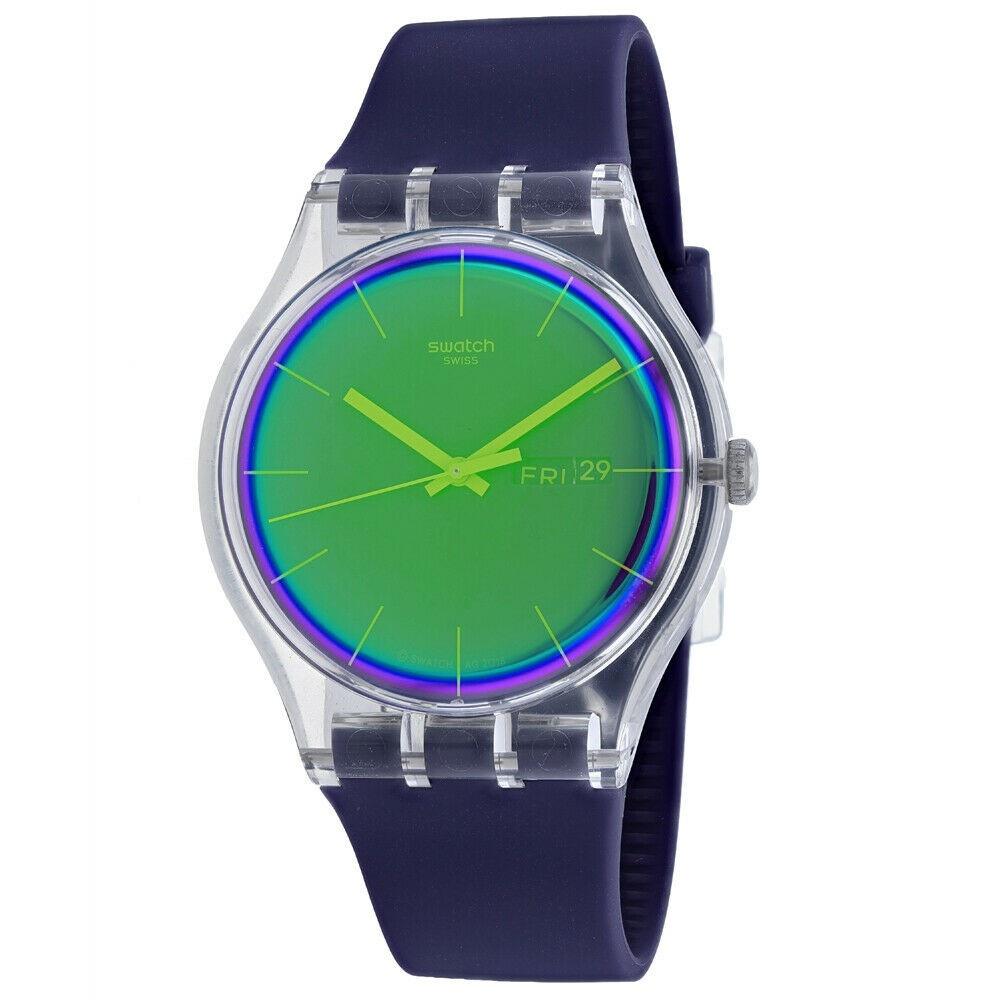 Swatch Men&#39;s SUOK712 Polapurple  Purple Silicone Watch