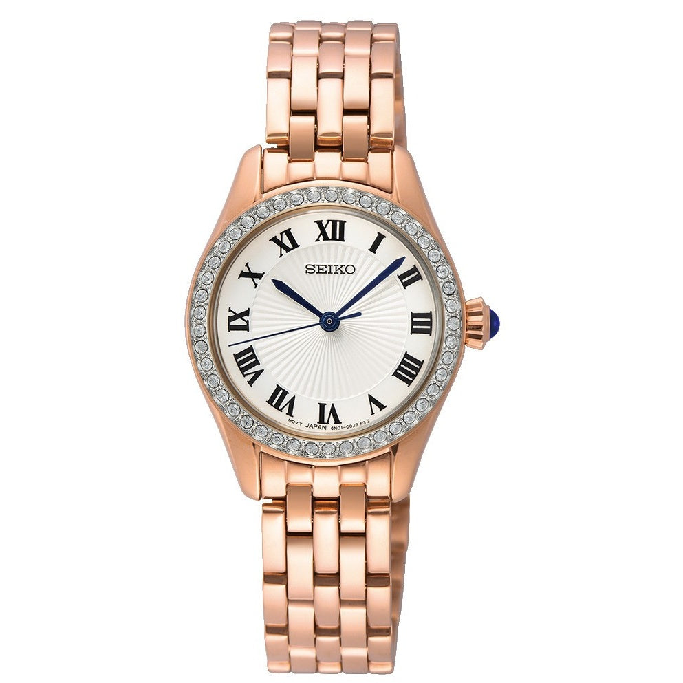 Seiko Women&#39;s SUR338 Classic Rose-Tone Stainless Steel Watch