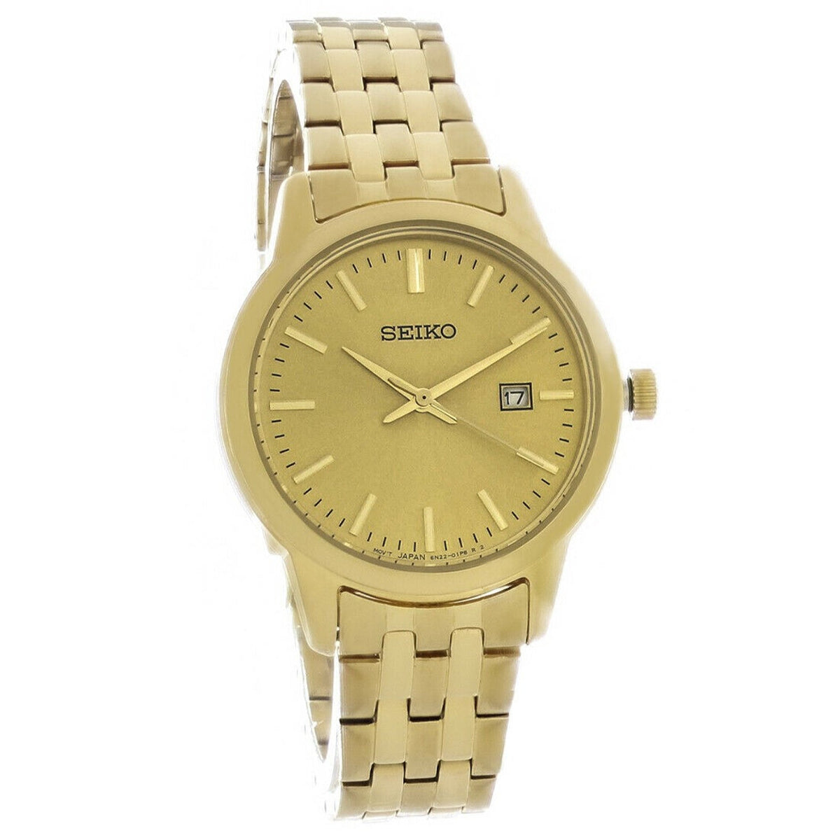 Seiko Women&#39;s SUR444 Essentials Gold-Tone Stainless Steel Watch