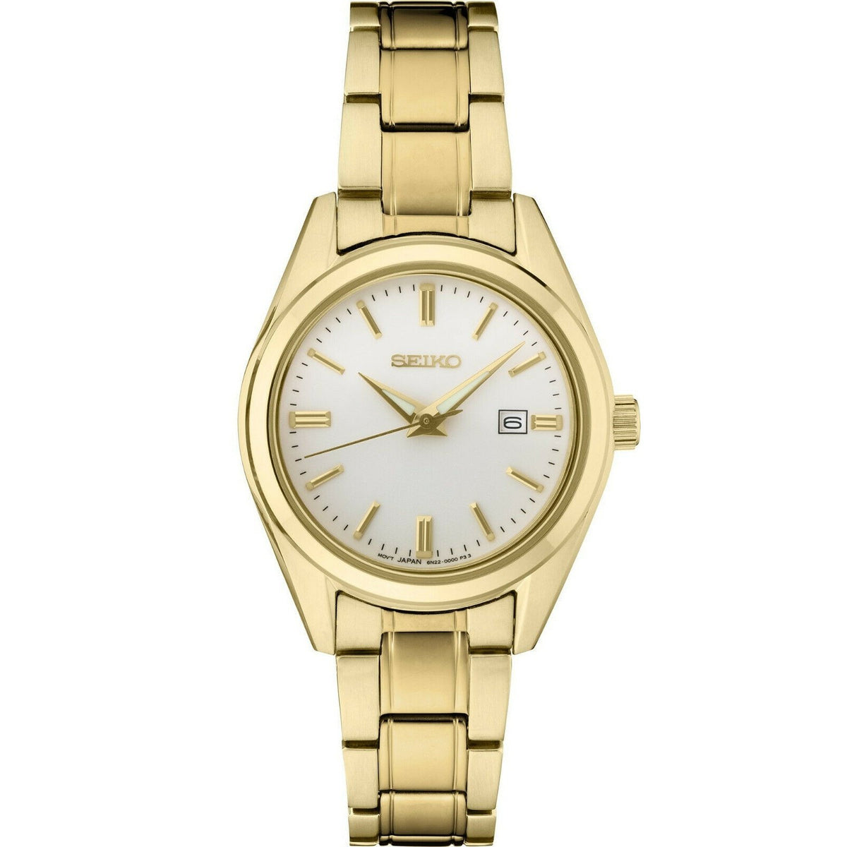 Seiko Women&#39;s SUR632 Essentials  Gold-Tone Stainless Steel Watch