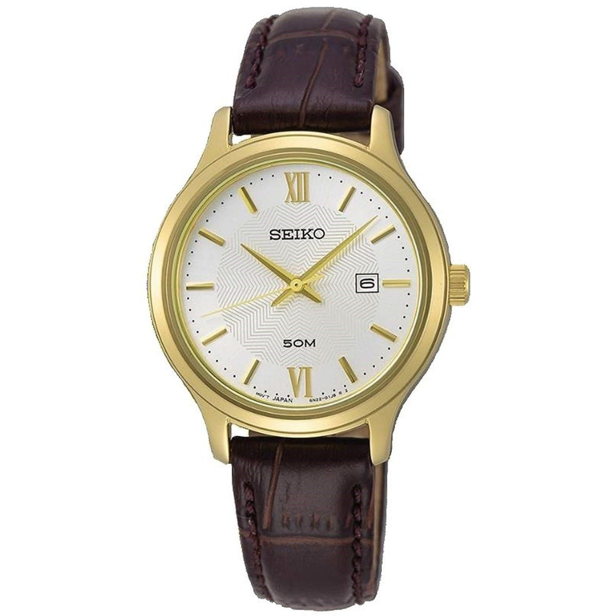 Seiko Women&#39;s SUR644 Neo Classic  Brown Leather Watch