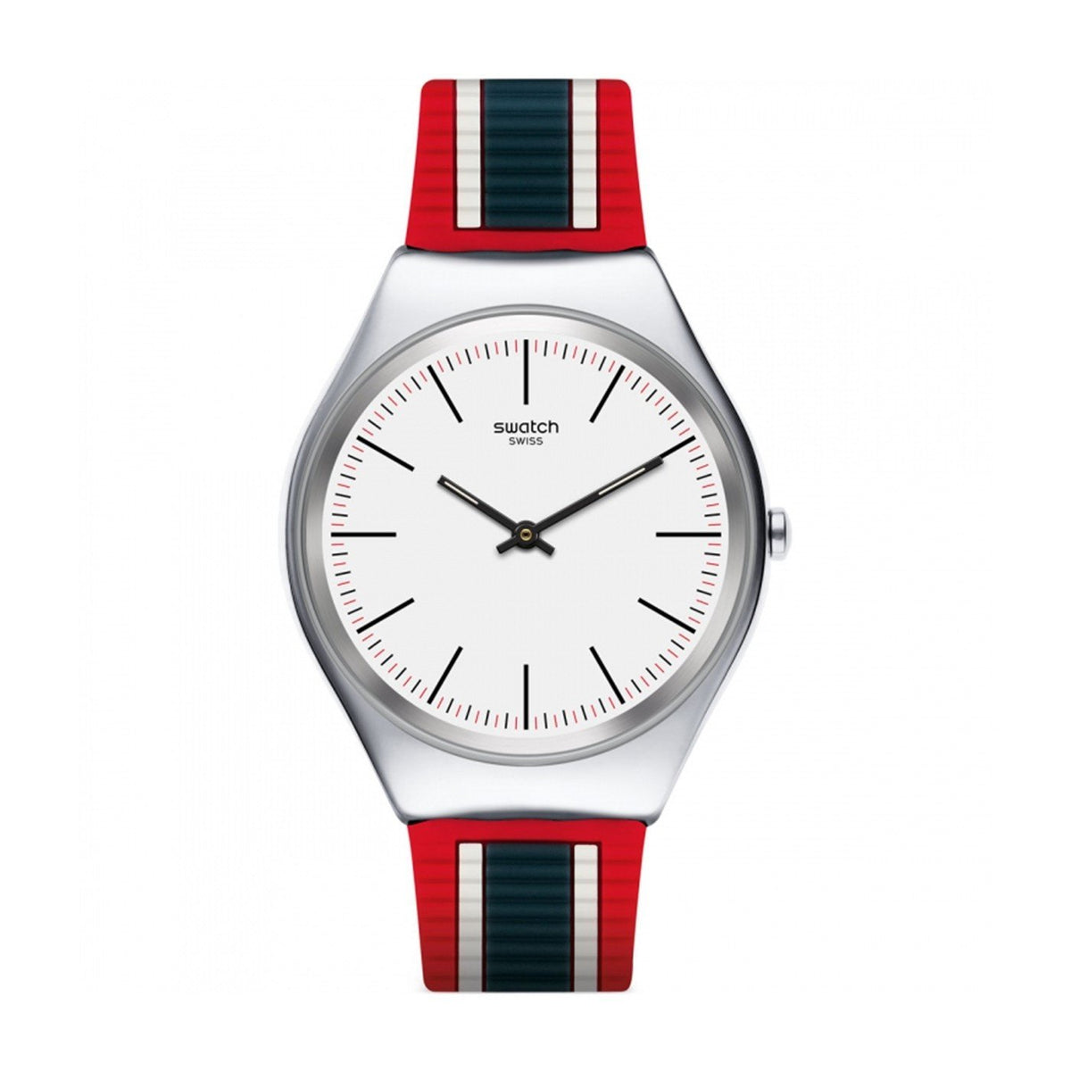 Swatch Men&#39;s SYXS114 Skinflag Multi-color Silicone Watch