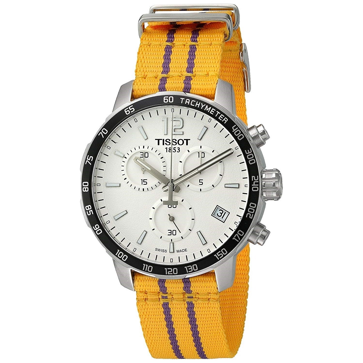 Tissot Men s T0954171703705 Quickster Chronograph Orange Nylon Watch