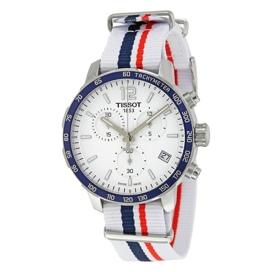 Tissot Men s T0954171703709 Quickster Chronograph Red Blue and