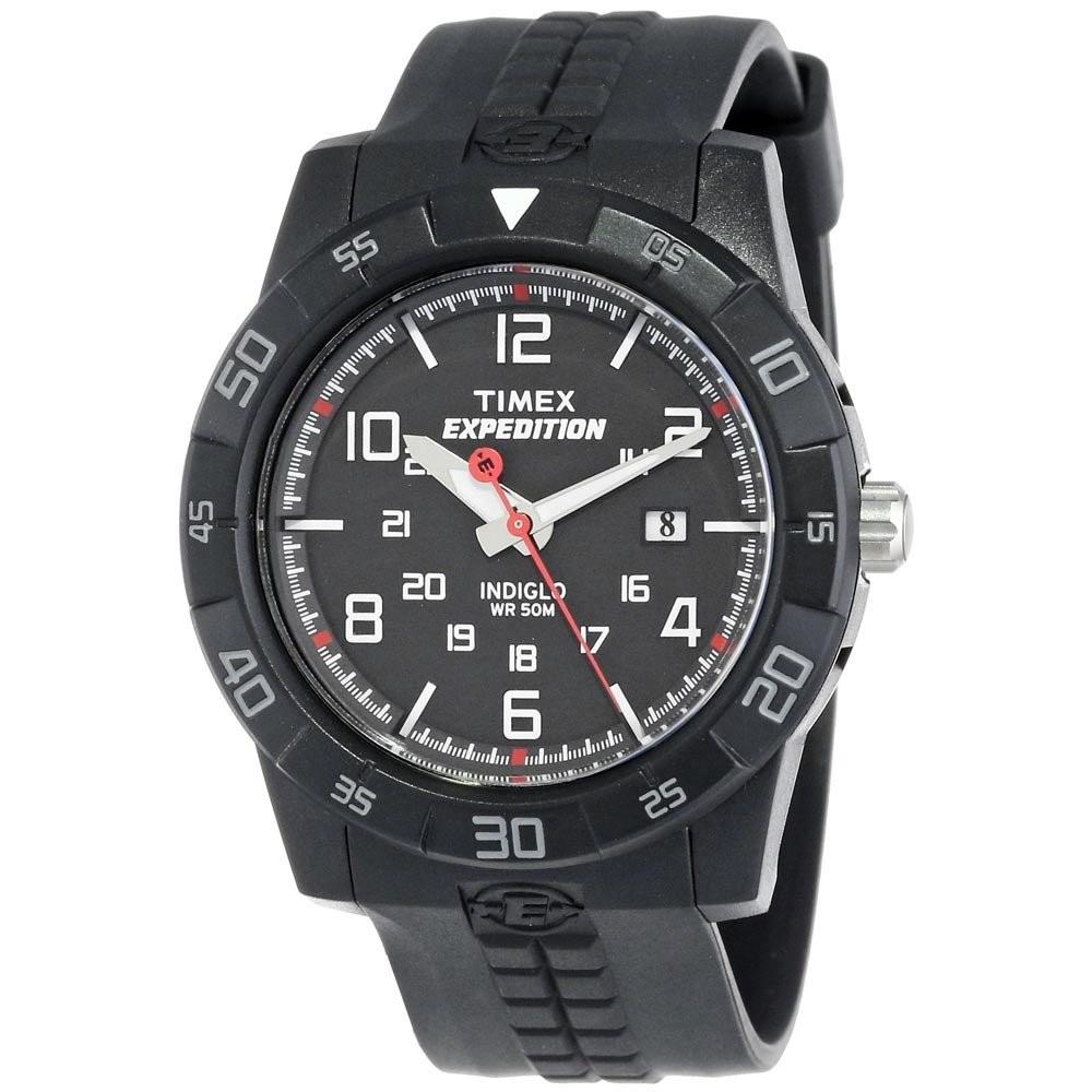 Timex Men&#39;s T49831 Expedition Black Resin Watch