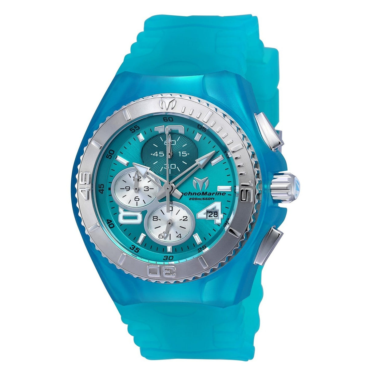 TechnoMarine Women&#39;s TM-115106 Cruise JellyFish Chronograph Blue Silicone Watch