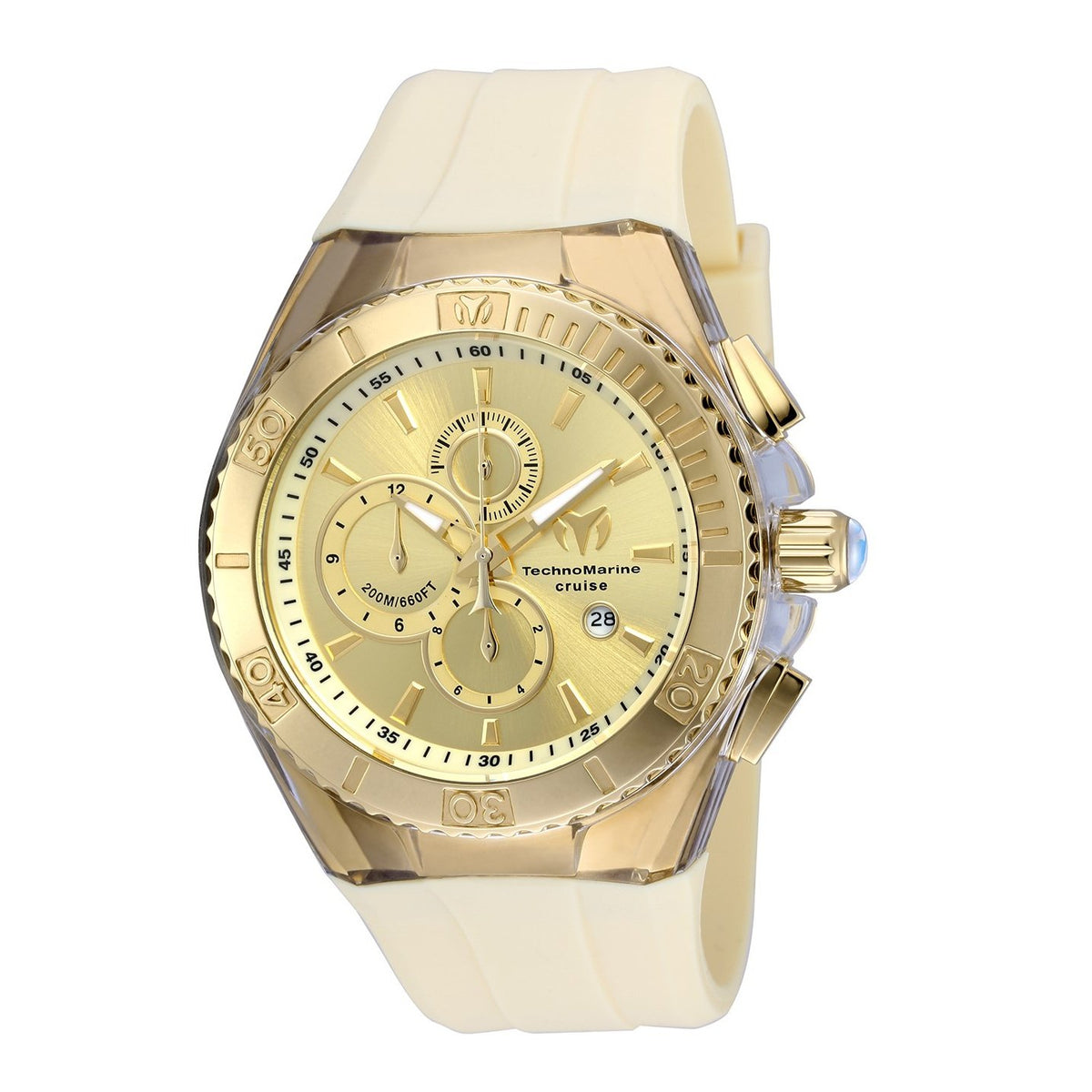 TechnoMarine Men&#39;s TM-115216 Beige Silicone Watch