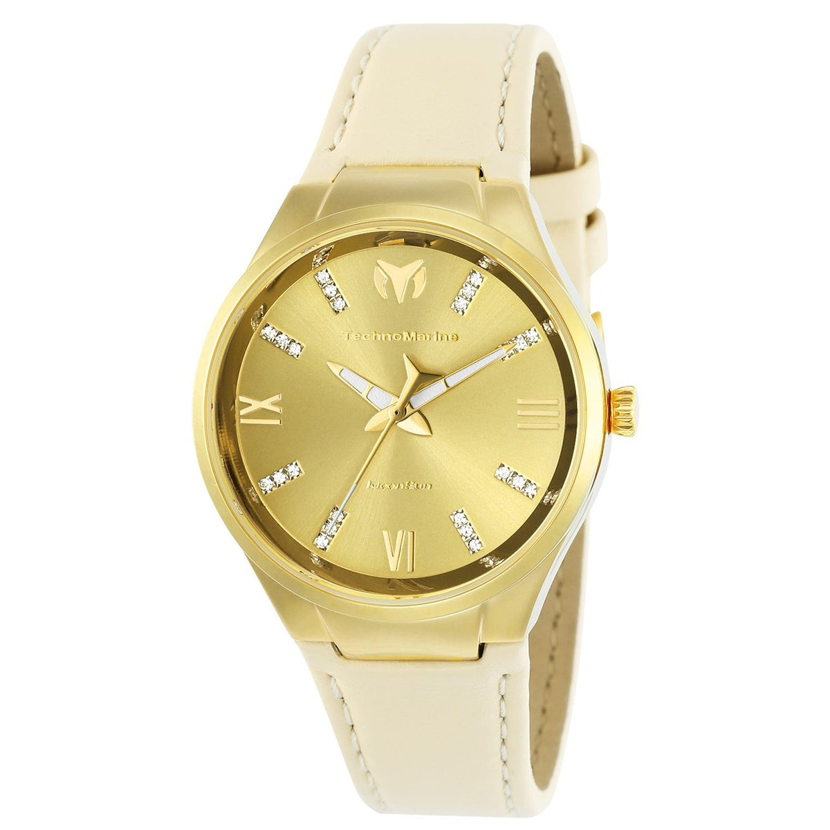 TechnoMarine Women&#39;s TM-117010 Moonsun Tan Silicone Watch