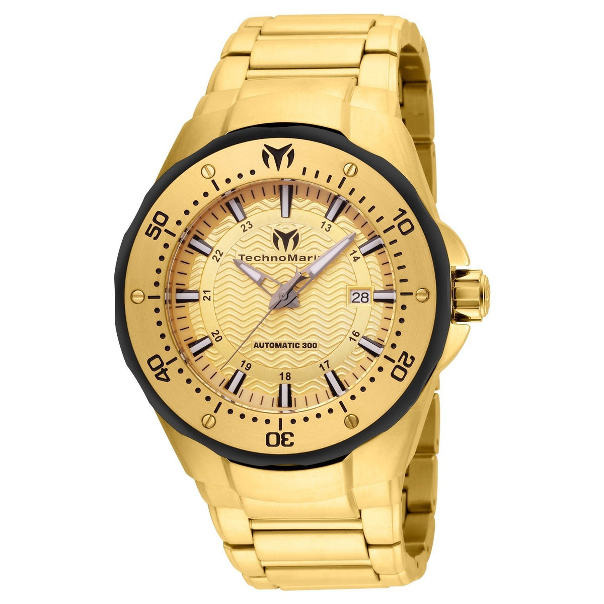 TechnoMarine Men&#39;s TM-215095 Manta Automatic Gold-Tone Stainless Steel Watch