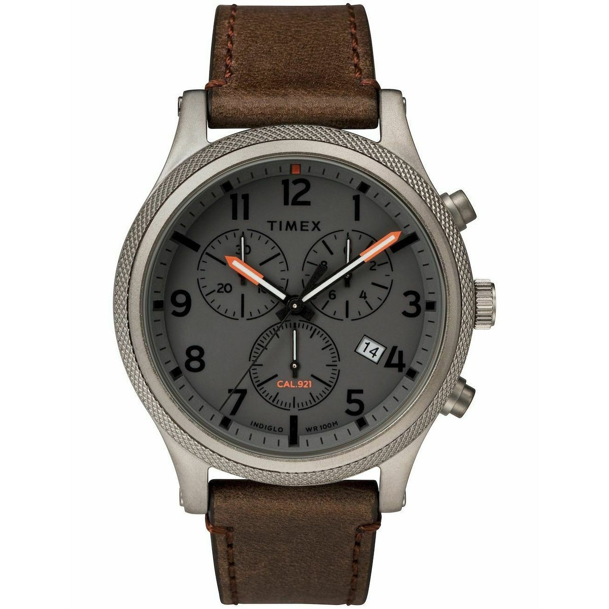 Timex Men&#39;s TW2T32800 Allied LT Chronograph Brown Leather Watch