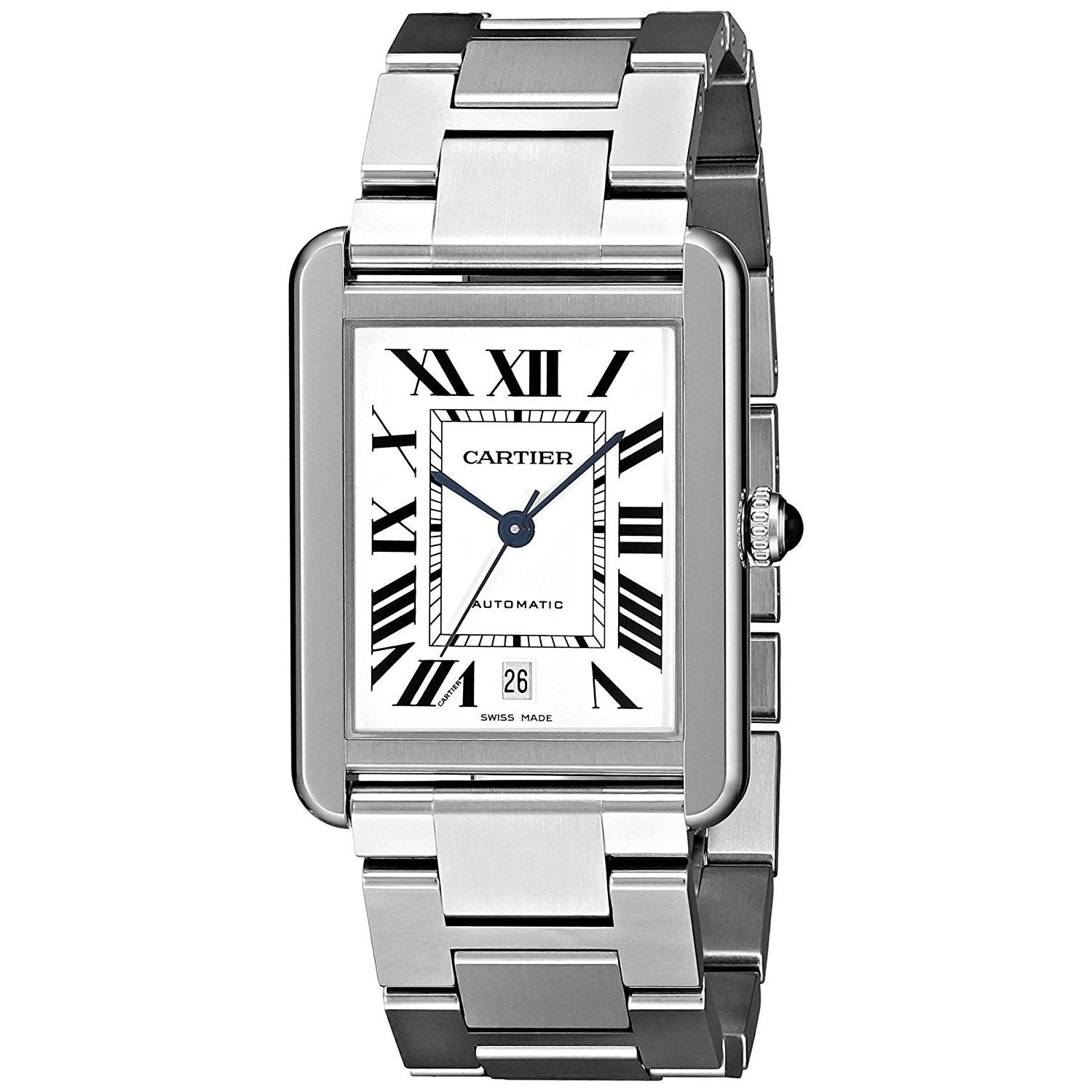 Cartier Women's W5200002 'Tank Solo' Black Leather Watch