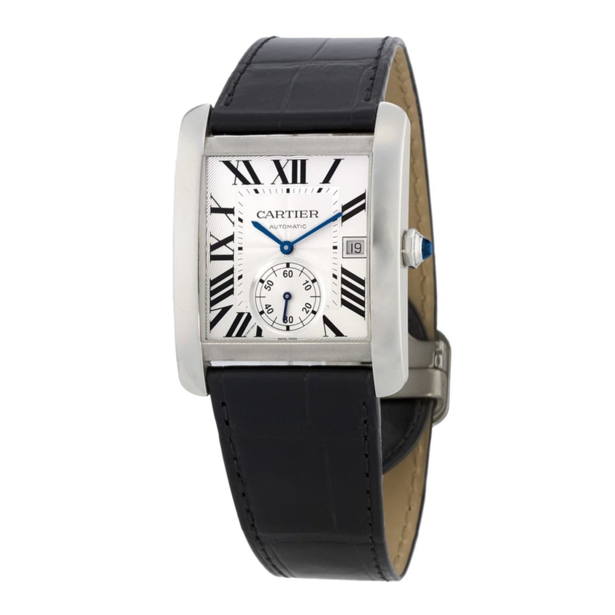 Cartier Men&#39;s W5330003 Tank MC Automatic Black Leather Watch