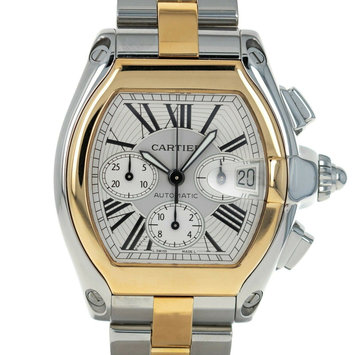 Cartier Men&#39;s W62027Z1 Roadster Chronograph Two-Tone Stainless Steel Watch