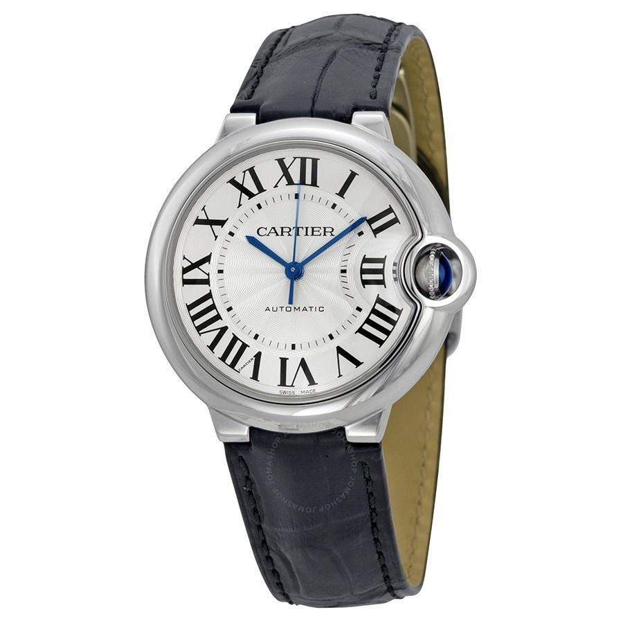 Cartier Women&#39;s W69017Z4 Ballon Bleu Automatic Black Leather Watch