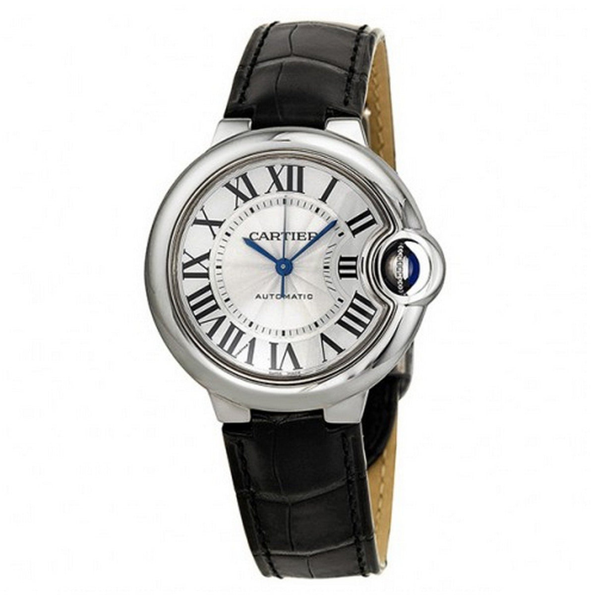 Cartier Women&#39;s W6920085 Ballon Bleu Automatic Black Leather Watch