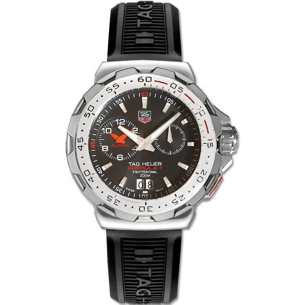 Tag Heuer Men's WAH111C.FT6024 Formula 1 Alarm Black Rubber Watch - Bezali