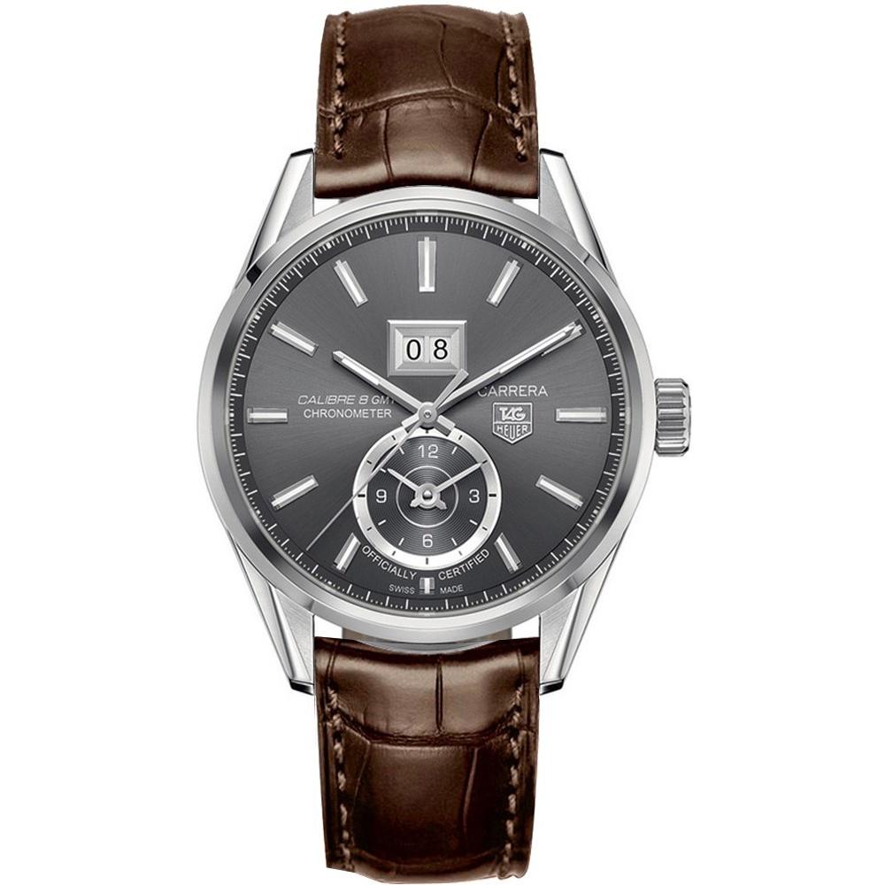 Tag Heuer Men s WAR5012.FC6291 Carrera GMT Automatic Brown Leather Wat Bezali