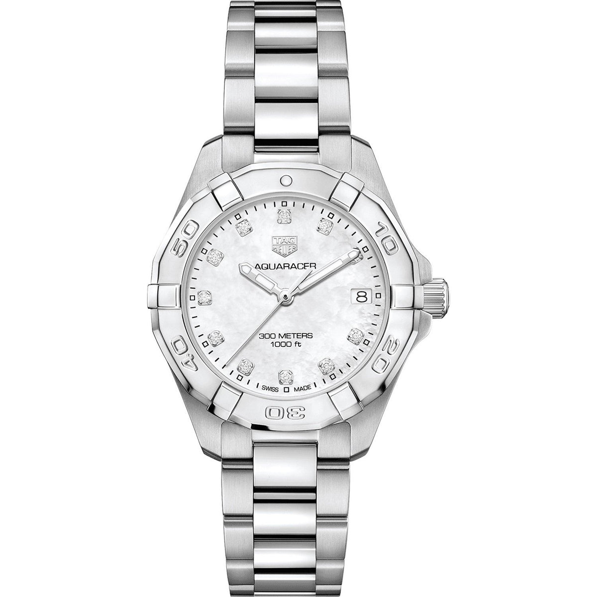 Tag Heuer Women&#39;s WBD1314.BA0740 Aquaracer Diamond Stainless Steel Watch