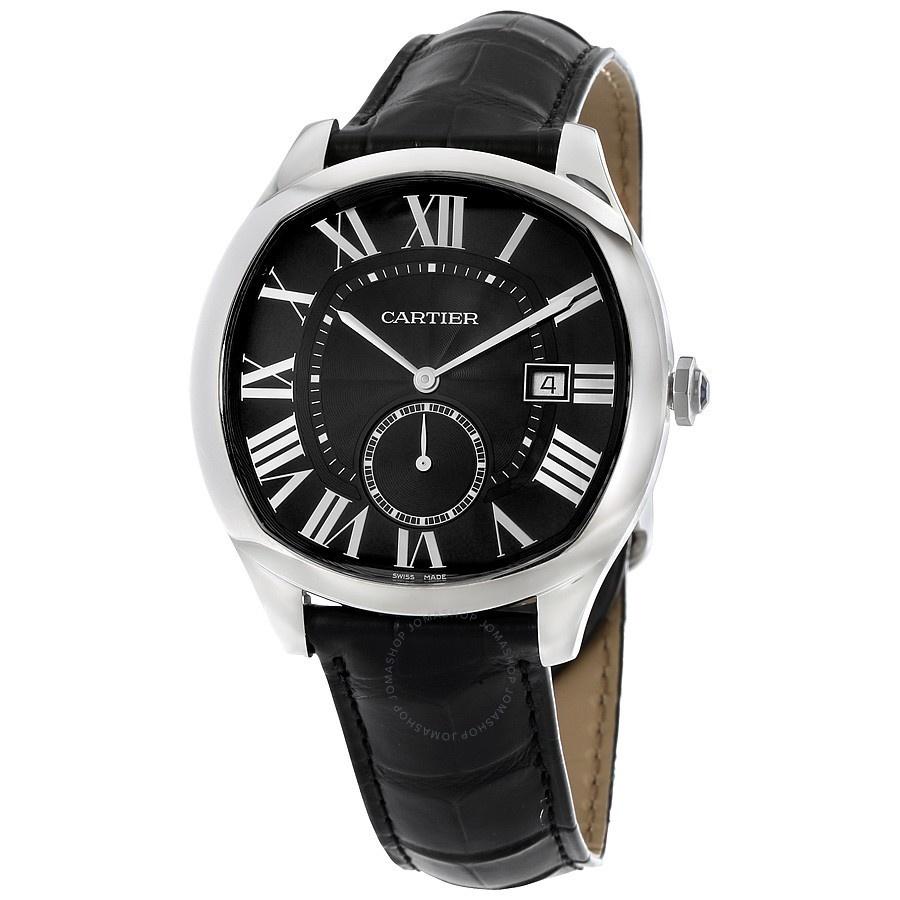 Cartier Men&#39;s WSNM0006 Drive Automatic Black Leather Watch