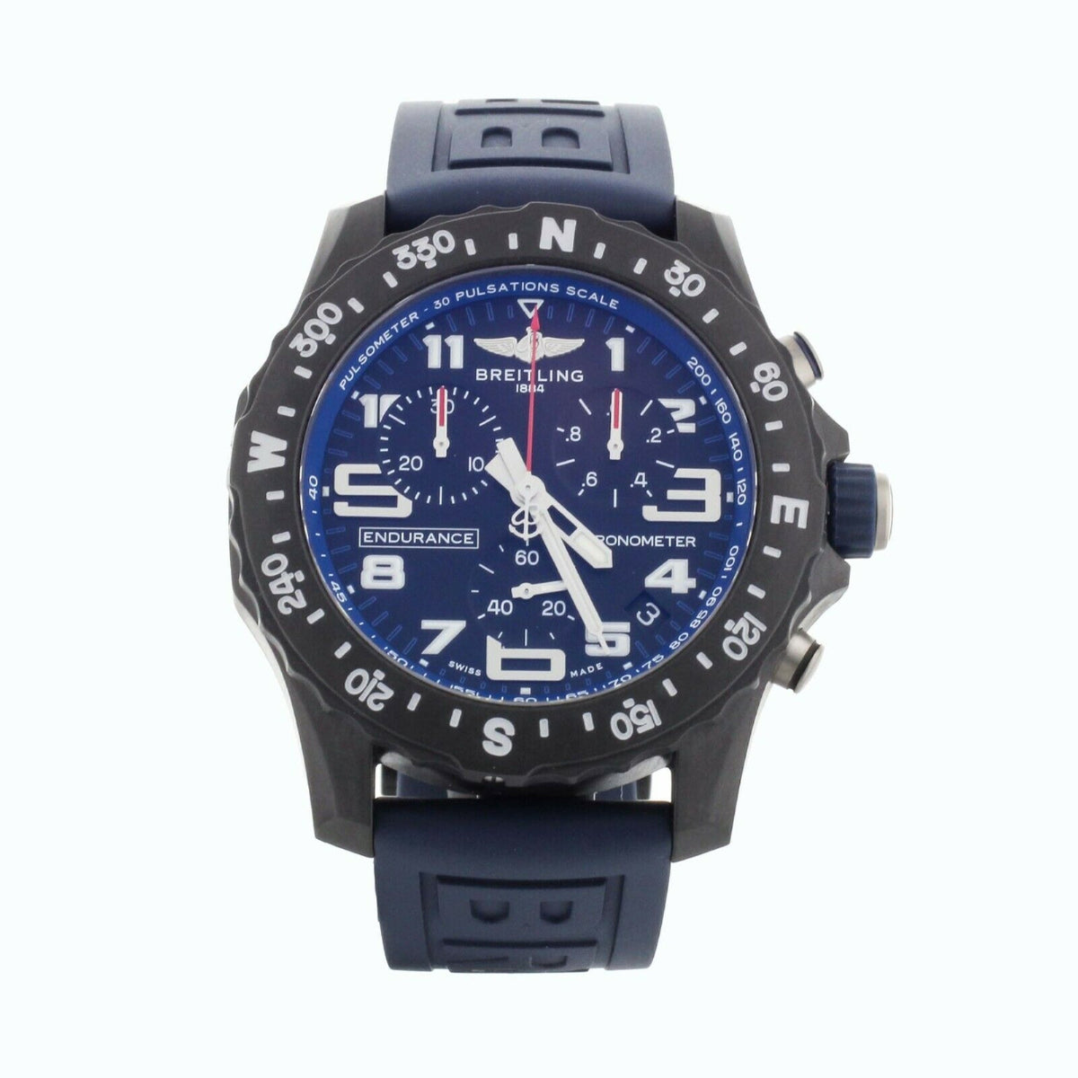 Breitling Men&#39;s X82310D51B1S1 Endurance Pro Chronograph Blue Rubber Watch