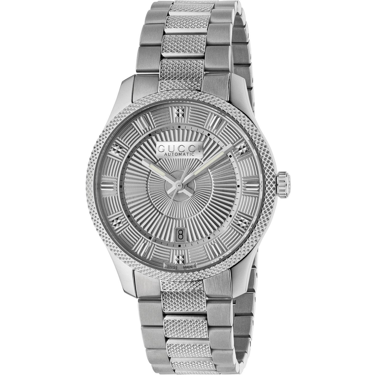 Gucci Men s YA126339 Eryx Stainless Steel Watch Bezali