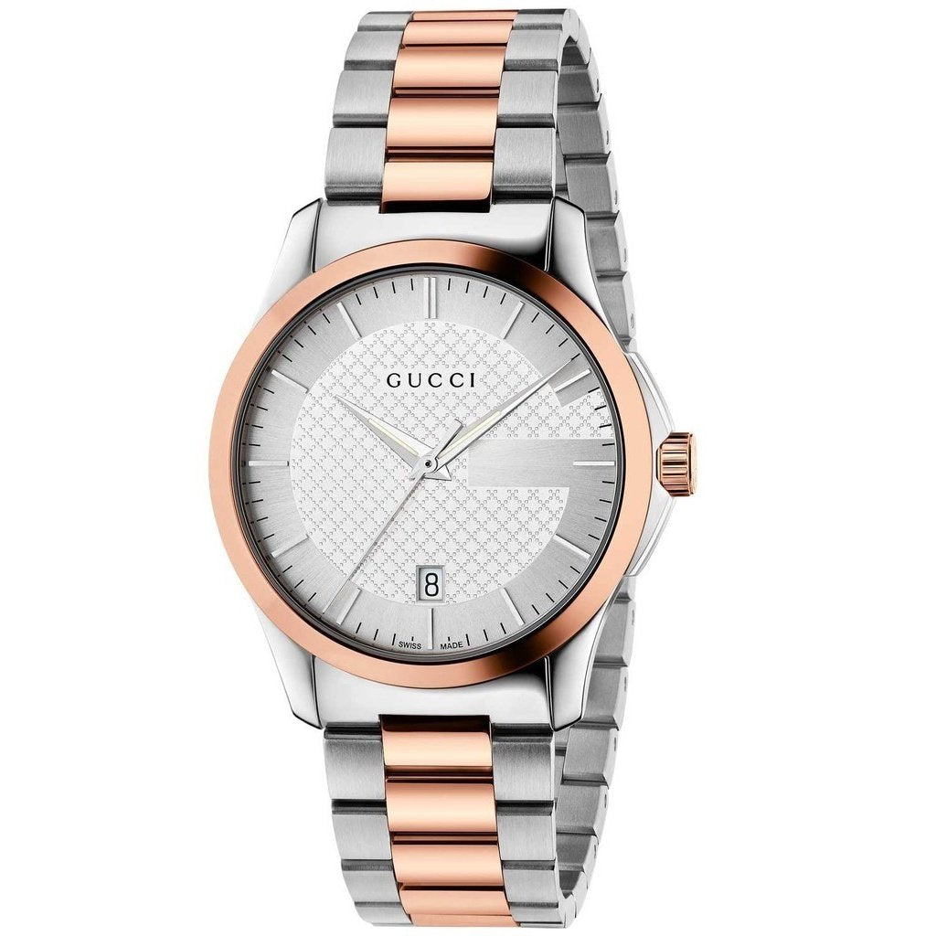 Gucci Women's YA126447 G-Timeless Two-tone Stainless Steel Watch - Bezali